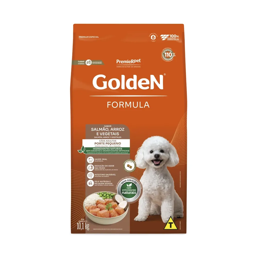 Ração Golden Fórmula Cães Adultos Raças Pequenas Salmão, Arroz e Vegetais — foto 5