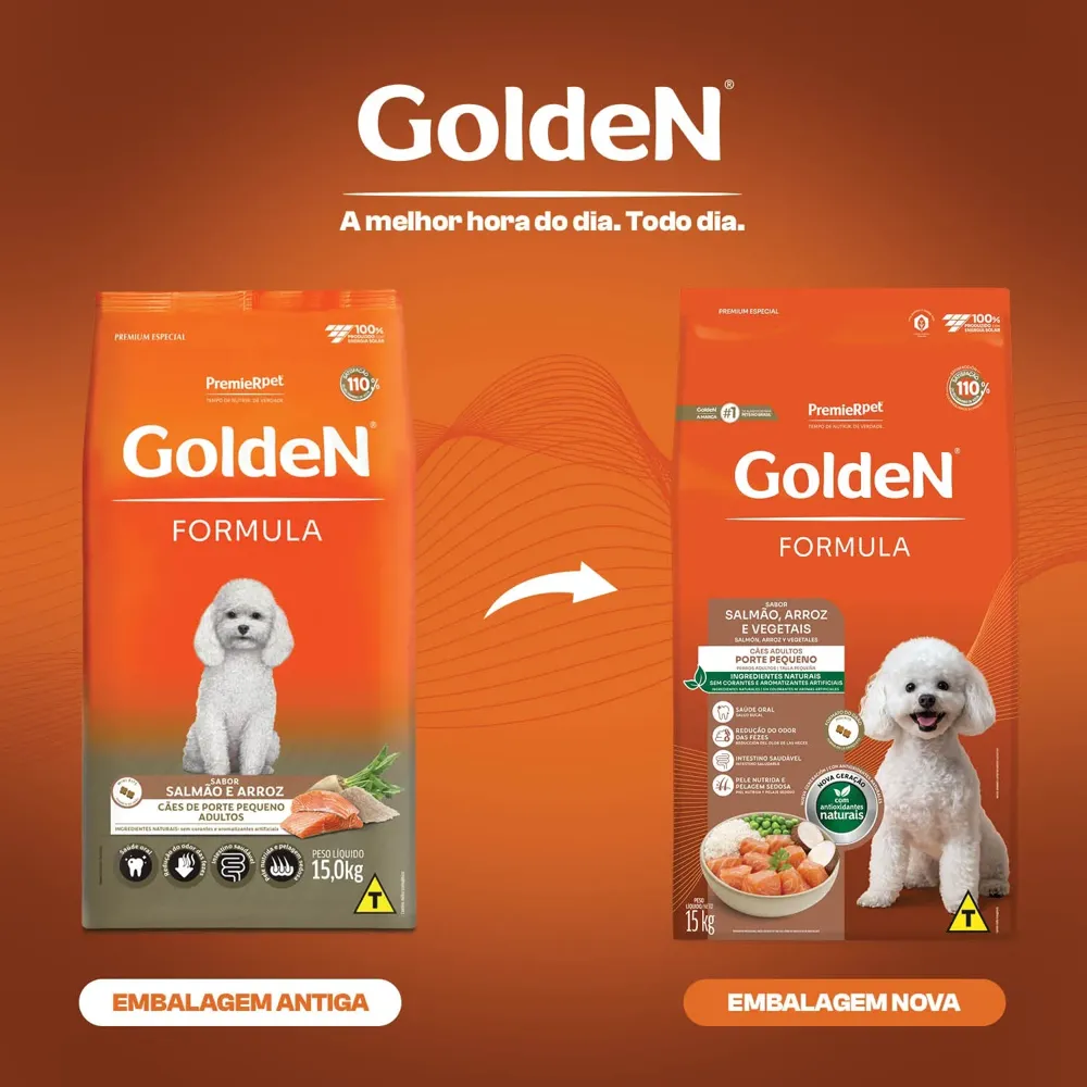 Ração Golden Fórmula Cães Adultos Raças Pequenas Salmão, Arroz e Vegetais — foto 6