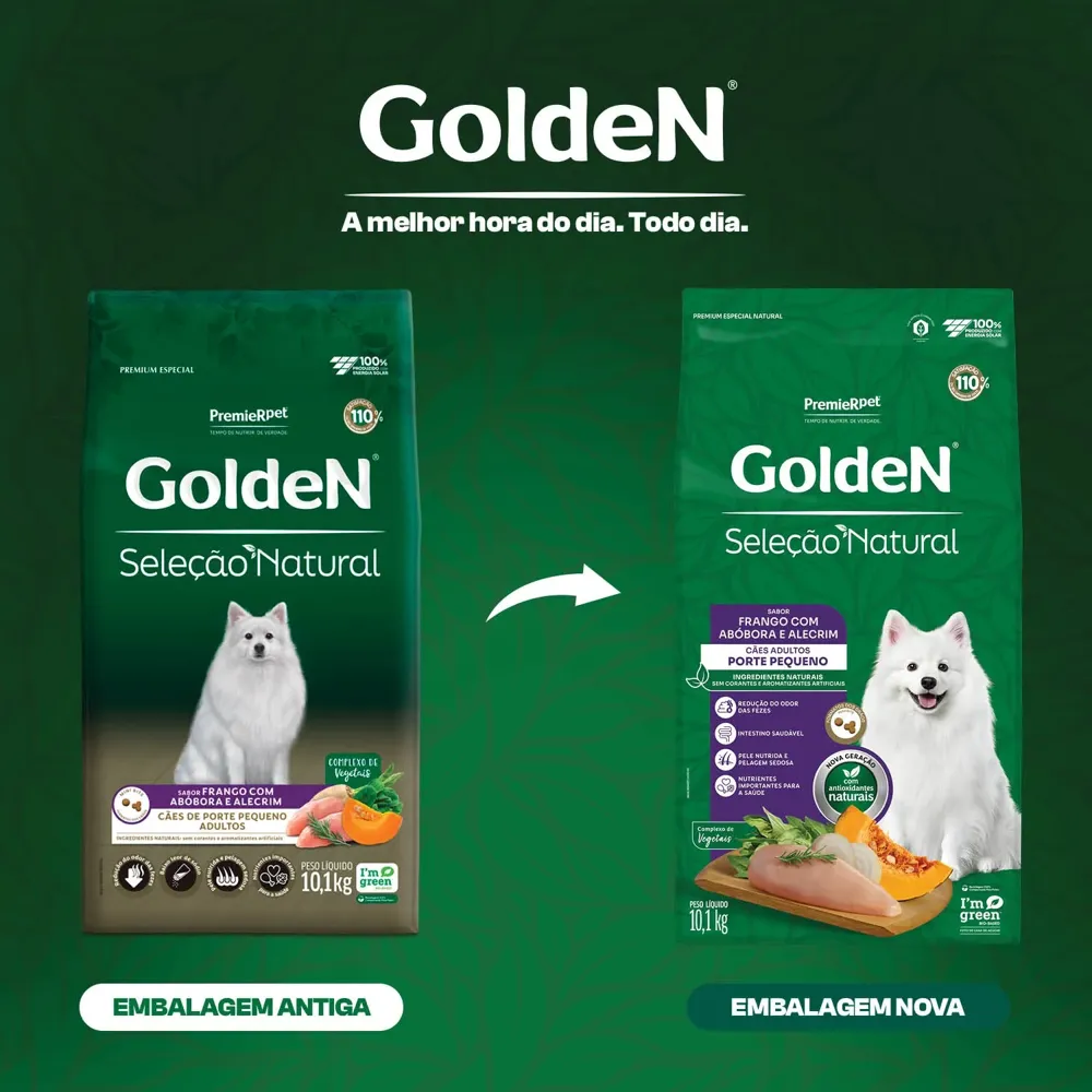 Ração Golden Seleção Natural Cães Adultos Raças Pequenas Frango e Abóbora — foto 4