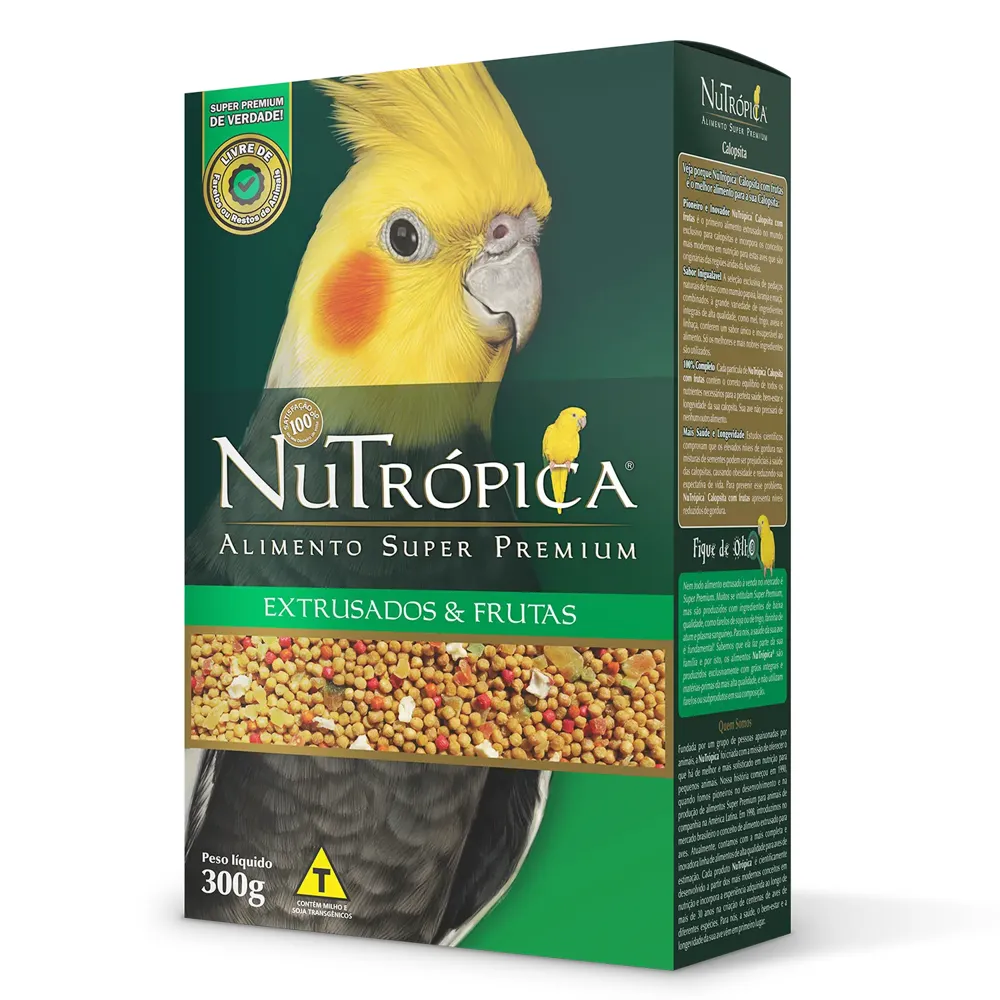 Ração Nutrópica para Calopsitas com Frutas