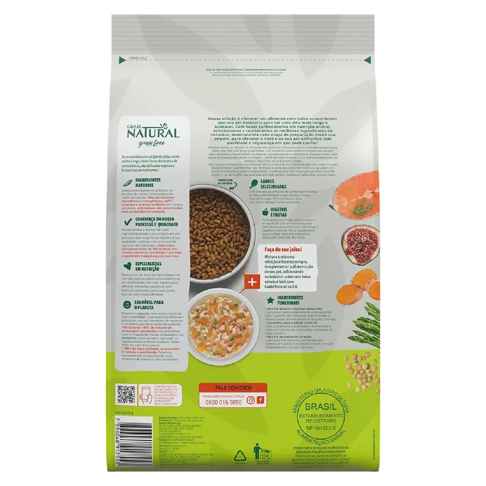Ração Guabi Natural Grain Free Gatos Castrados Salmão e Lentilha — foto 2