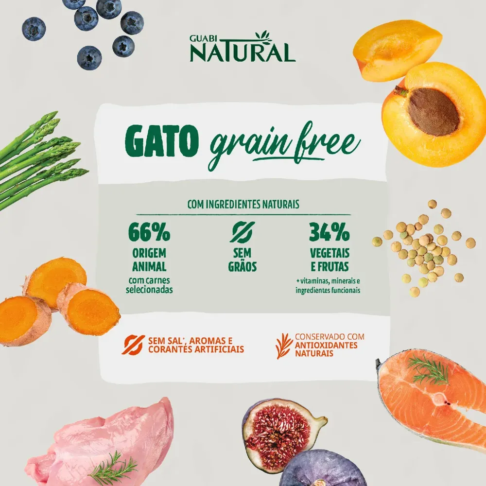 Ração Guabi Natural Grain Free Gatos Castrados Salmão e Lentilha — foto 4