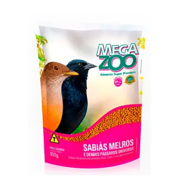 Ração para Sabiás Melros e Pássaros Onívoros Megazoo