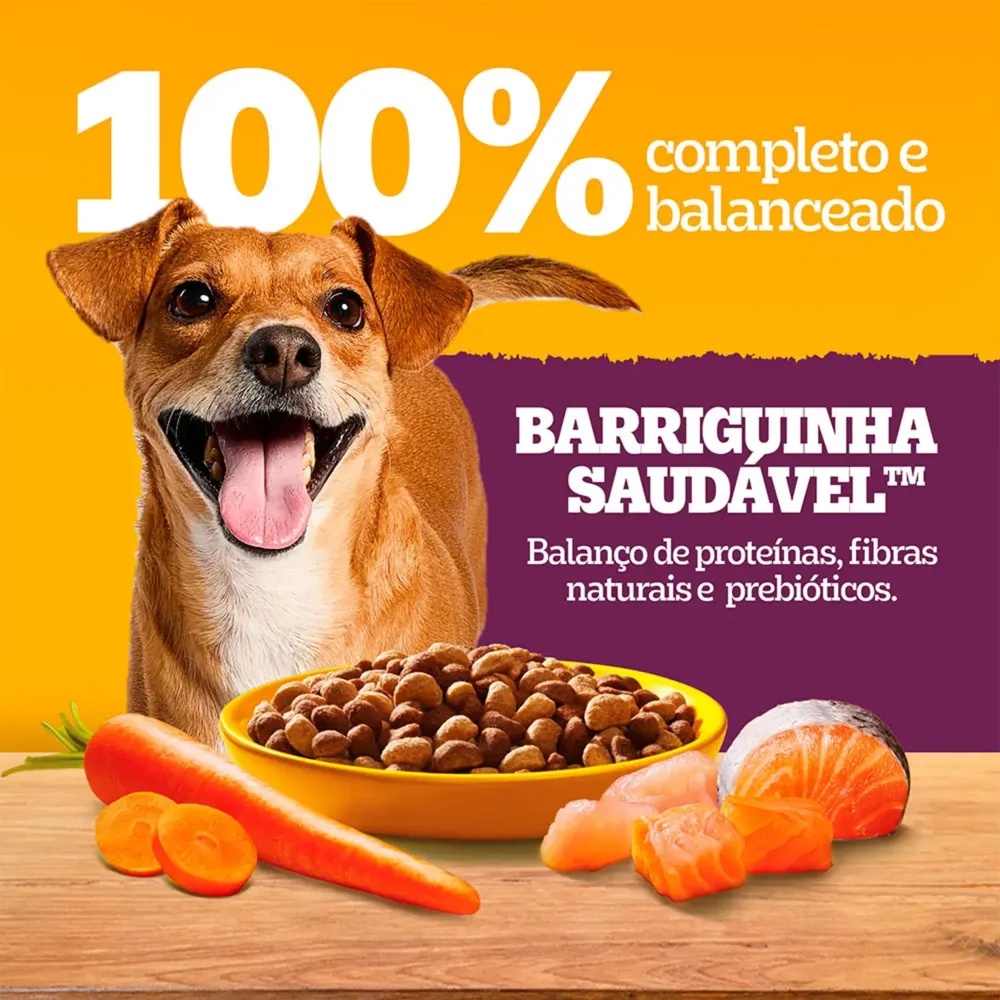 Ração Pedigree Barriguinha Saudável Salmão Cães Adultos Raças Pequenas e Minis — foto 3