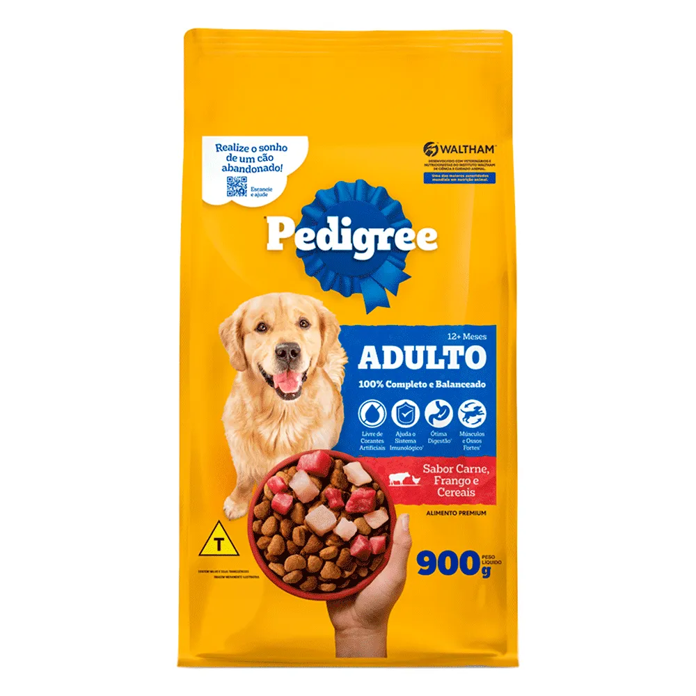 Ração Pedigree Cães Adultos Raças Médias e Grandes Carne, Frango e Cereais — foto 2