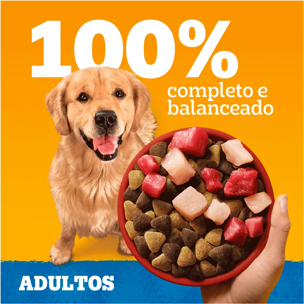Ração Pedigree Cães Adultos Raças Médias e Grandes Carne, Frango e Cereais — foto 5