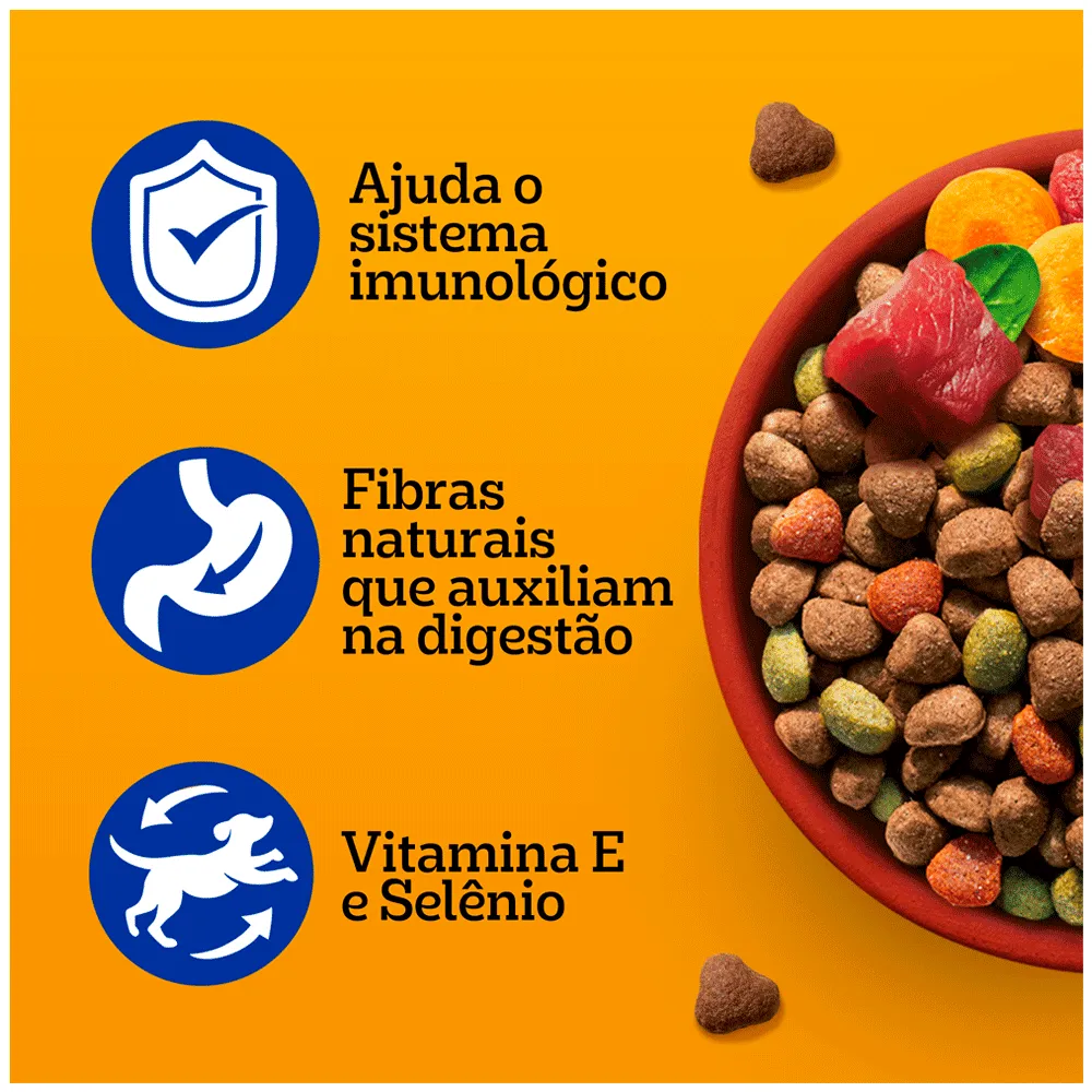 Ração Pedigree Cães Adultos Raças Médias e Grandes Carne e Vegetais — foto 3