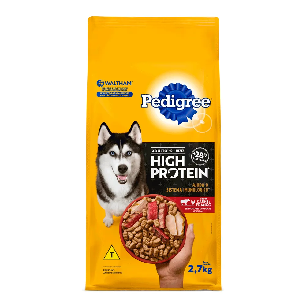 Ração Pedigree High Protein para Cães Adultos Carne e Frango — foto 2