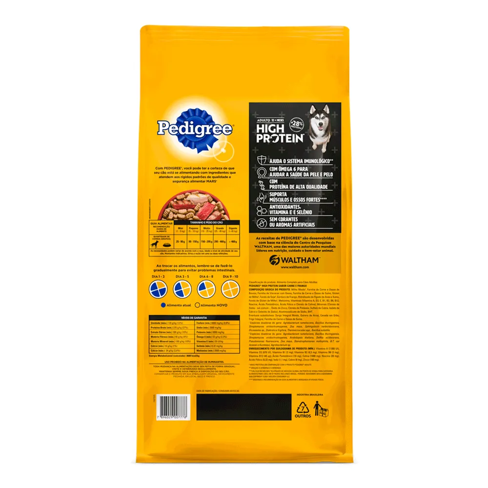 Ração Pedigree High Protein para Cães Adultos Carne e Frango — foto 3