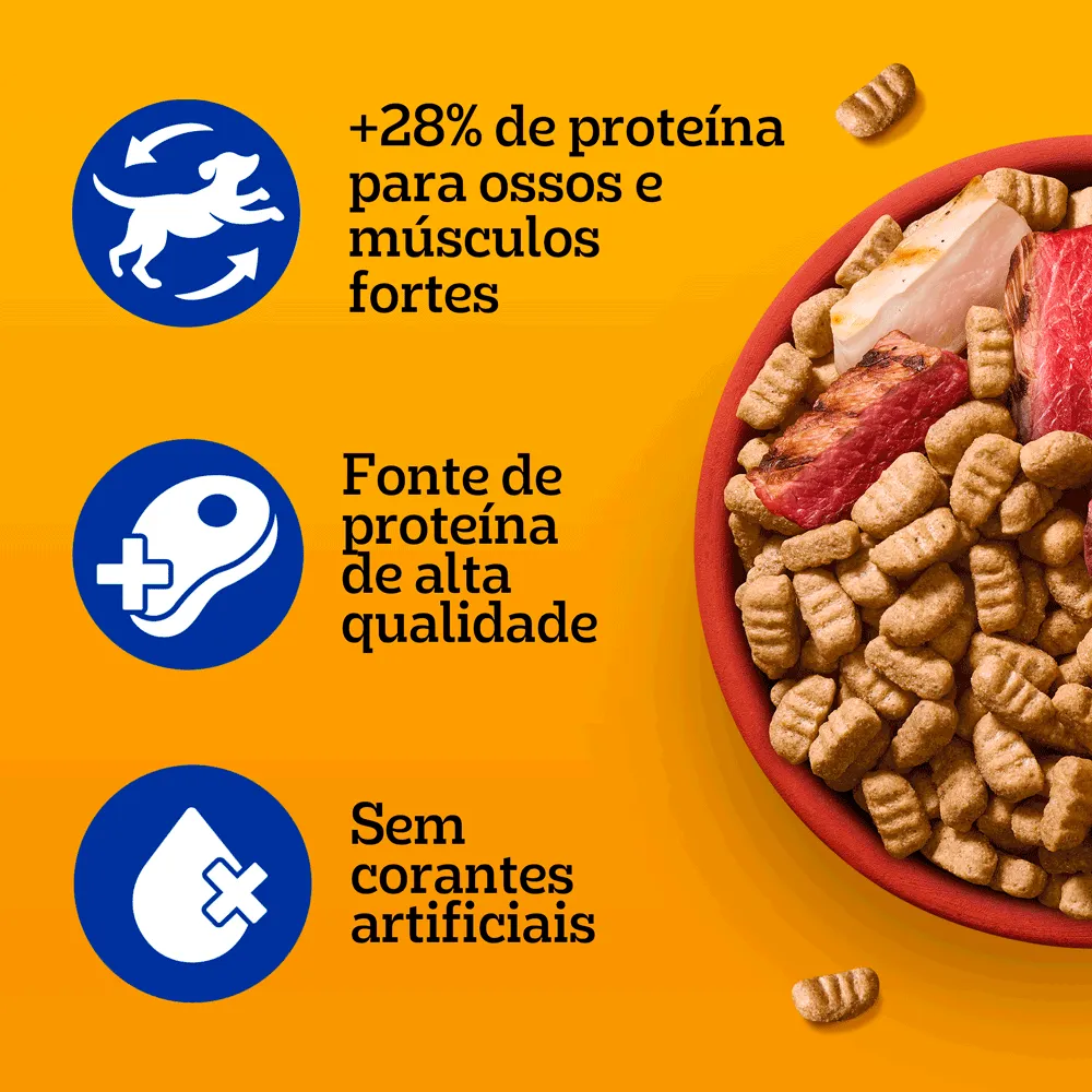 Ração Pedigree High Protein para Cães Adultos Carne e Frango — foto 4