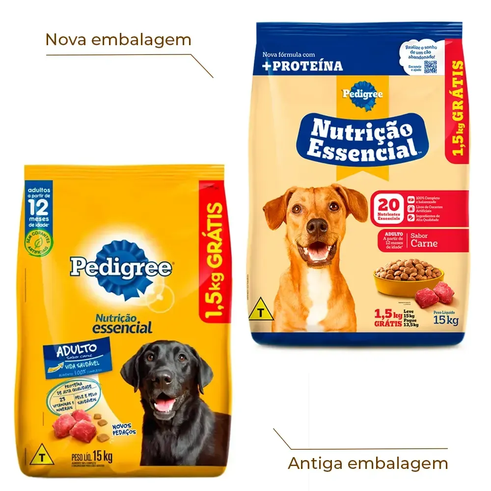 Ração Pedigree Nutri Essencial Cães Adultos Carne — foto 2