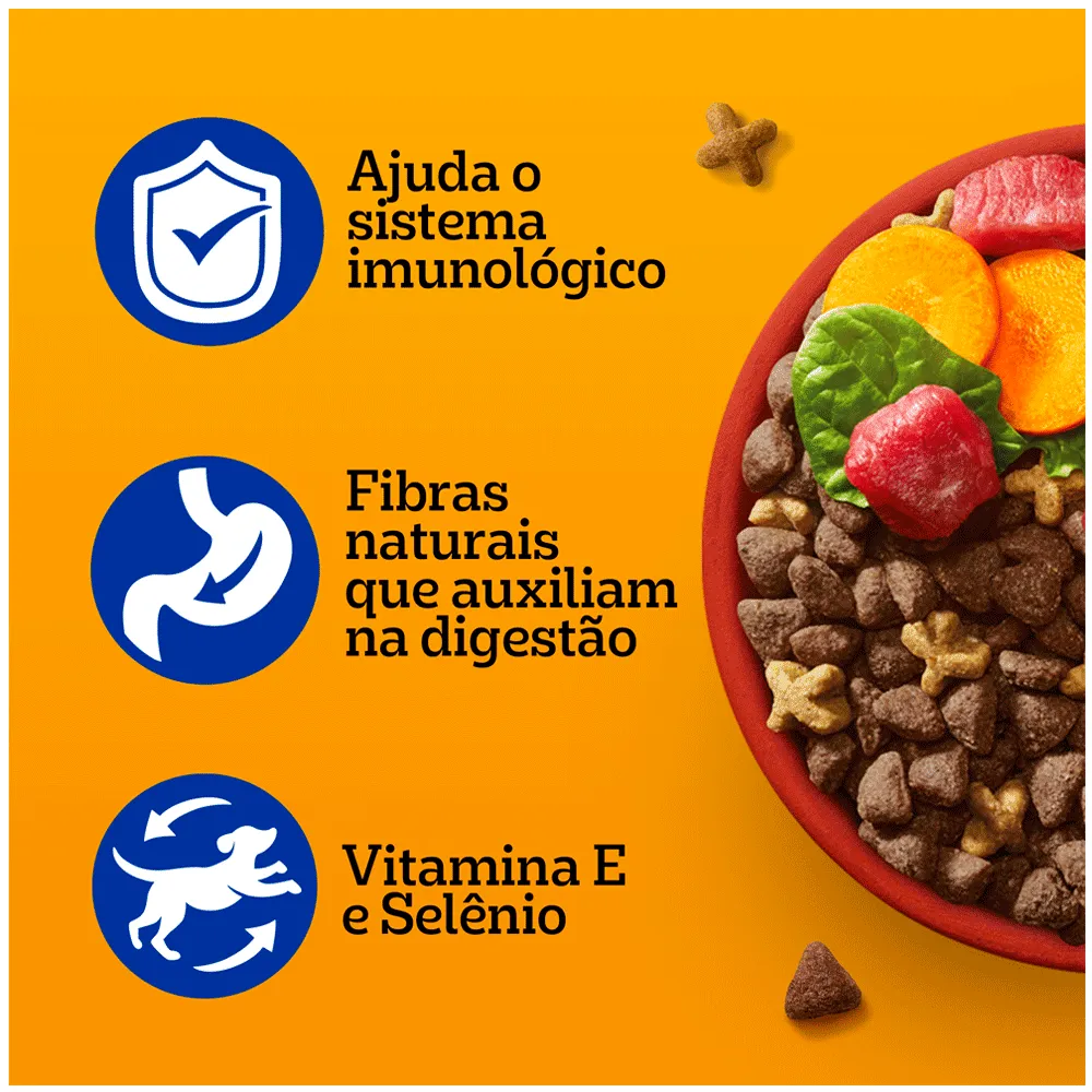 Ração Pedigree Cães Adultos Raças Pequenas e Minis Carne e Vegetais — foto 3