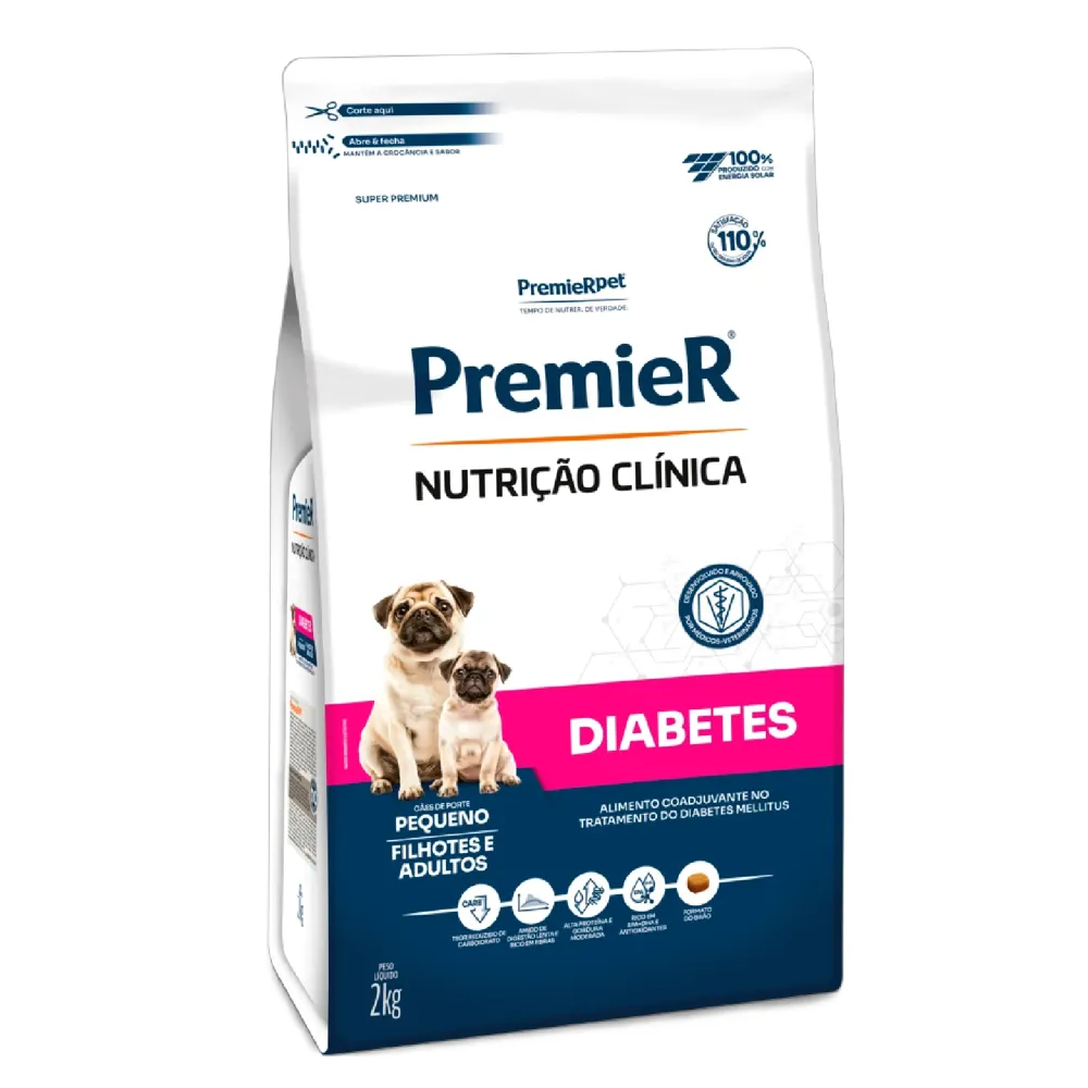 Ração Premier Nutrição Clínica Diabetes Cães Adultos e Filhotes Raças Pequenas — foto 2