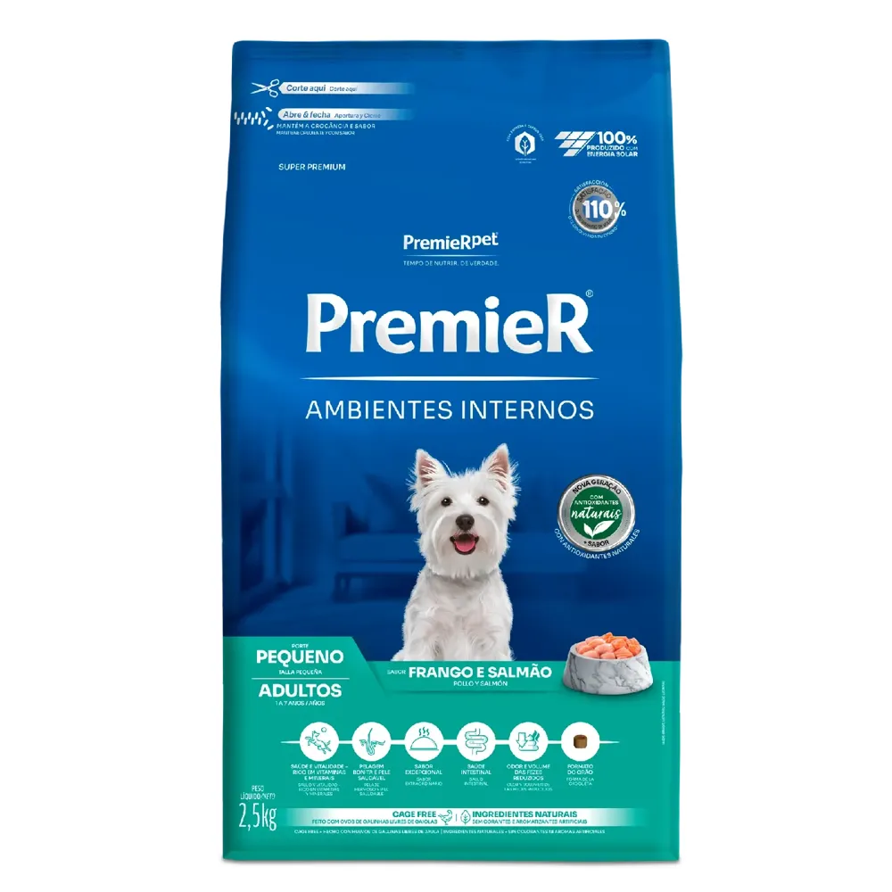 Ração Premier Ambientes Internos Cães Adultos Raças Pequenas Frango e Salmão — foto 4