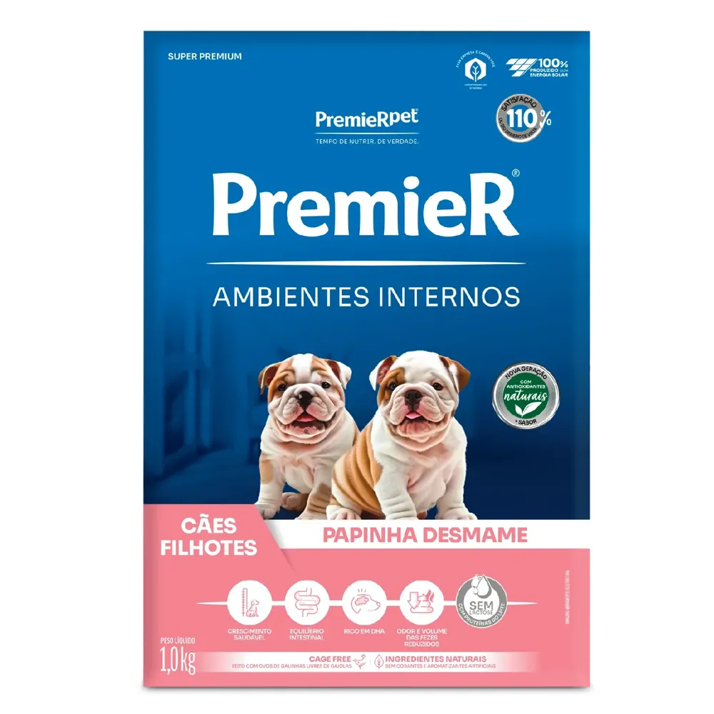 Papinha Desmame Premier Ambientes Internos Cães Filhotes