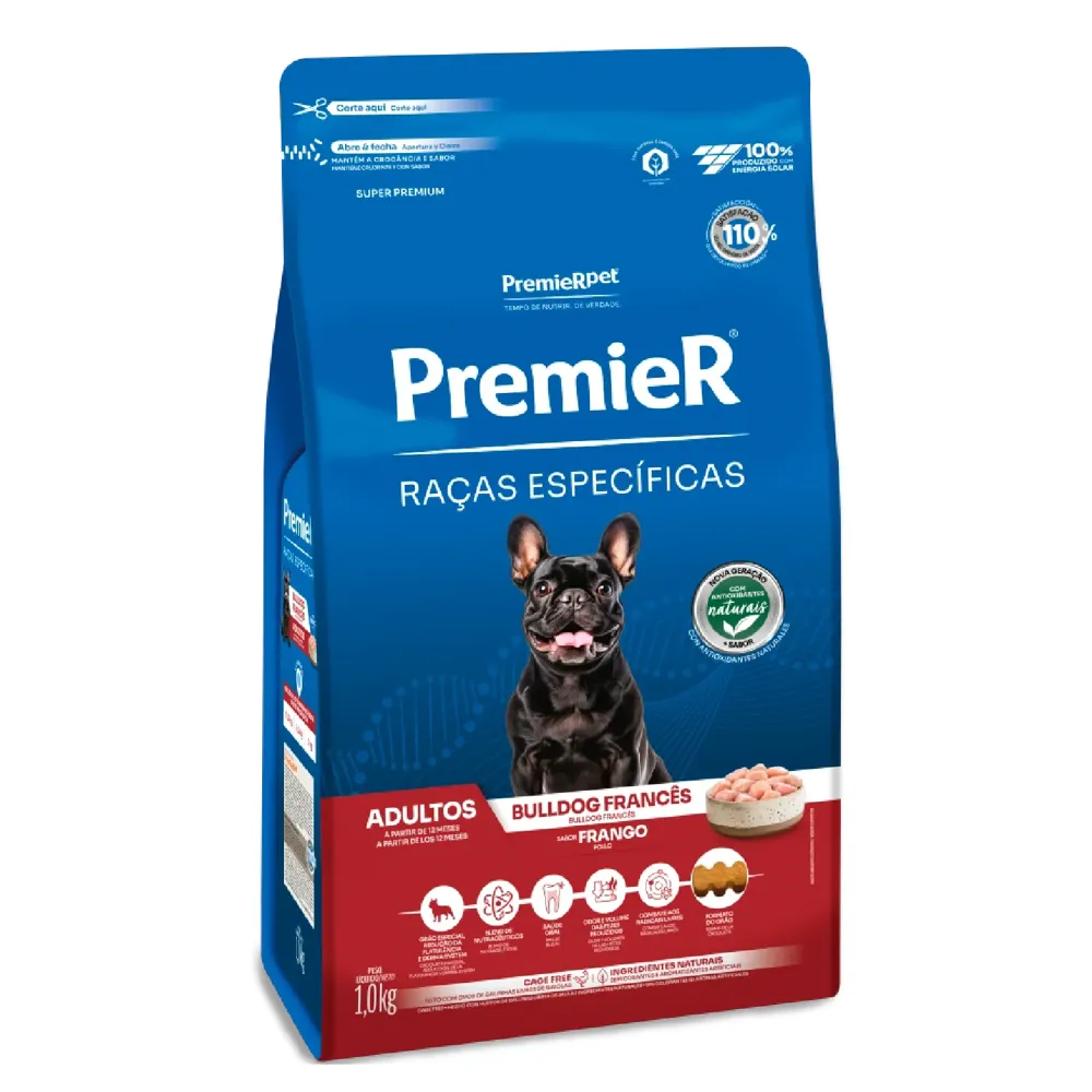 Ração Premier Raças Específicas Bulldog Francês Adultos Frango — foto 2