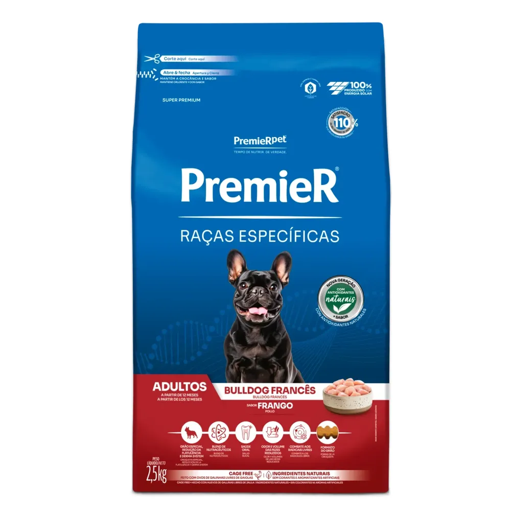 Ração Premier Raças Específicas Bulldog Francês Adultos Frango — foto 4