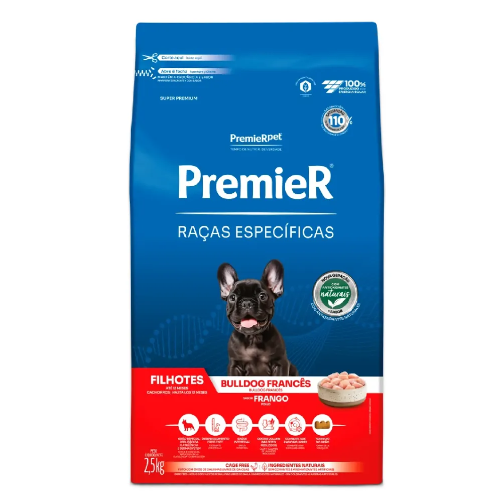Ração Premier Raças Específicas Bulldog Francês Filhotes Frango — foto 4