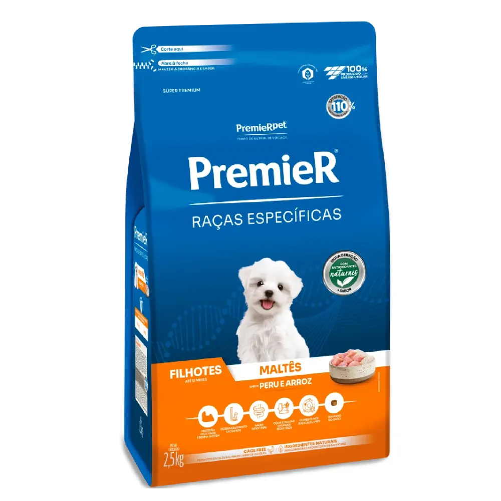 Ração Premier Raças Específicas Maltês Filhotes Peru e Arroz — foto 2