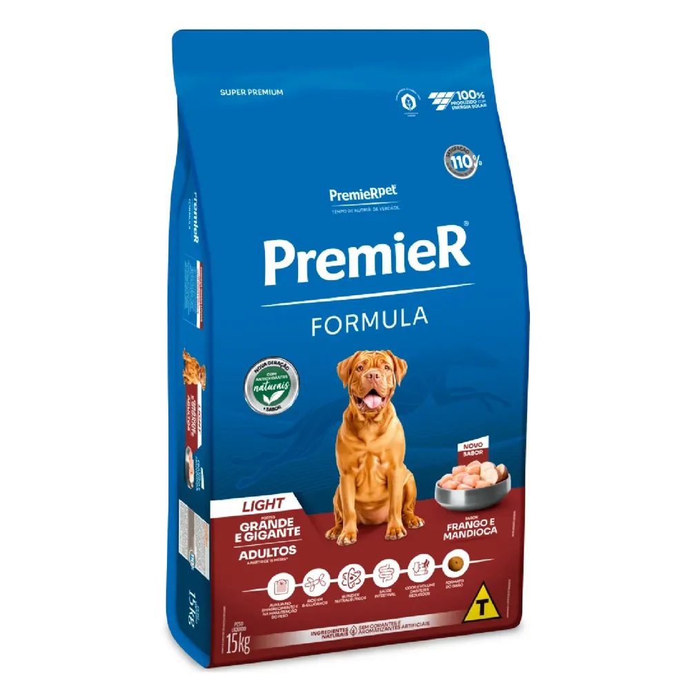 Ração Premier Formula Light Cães Adultos Raças Grandes e Gigantes Frango e Mandioca — foto 2