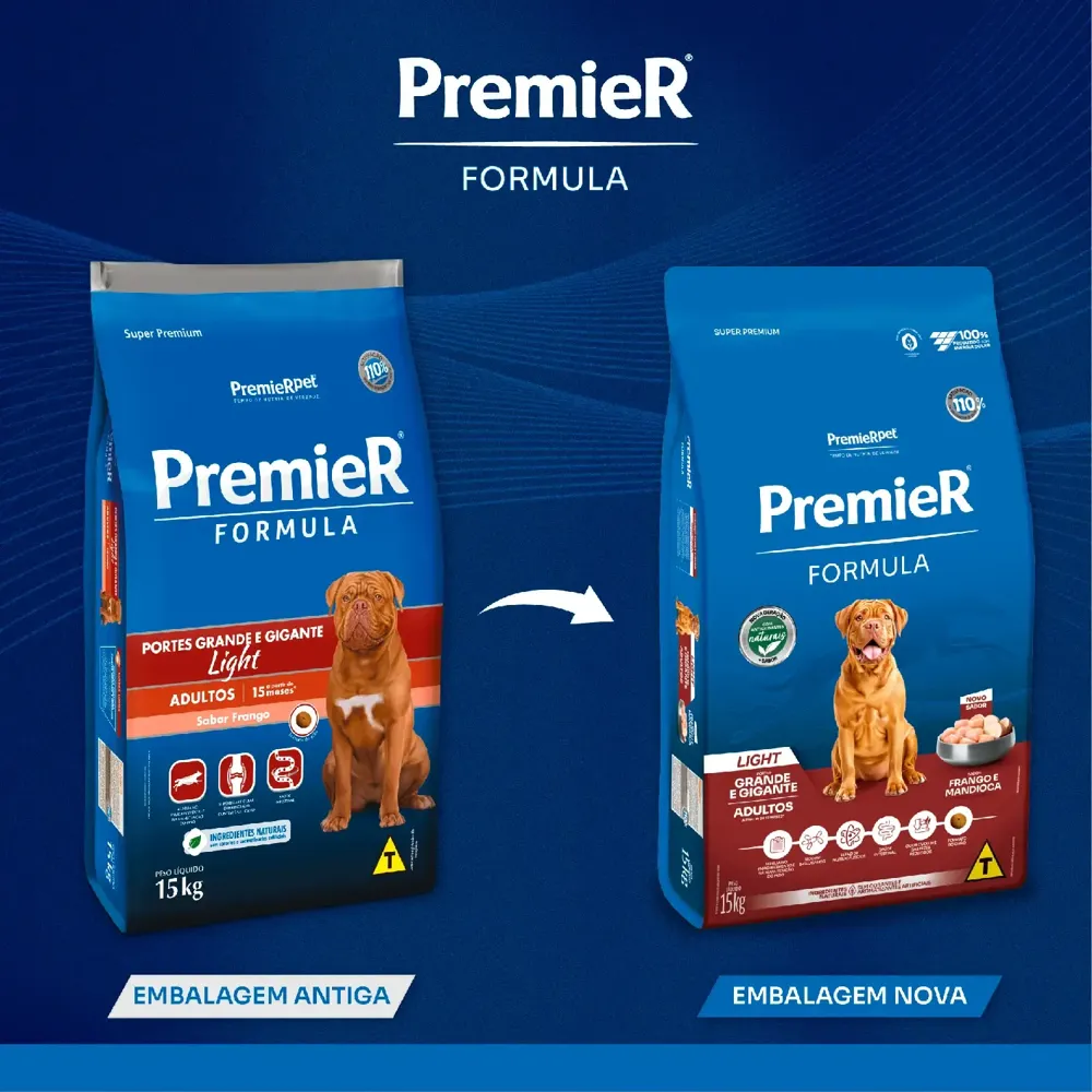 Ração Premier Formula Light Cães Adultos Raças Grandes e Gigantes Frango e Mandioca — foto 3