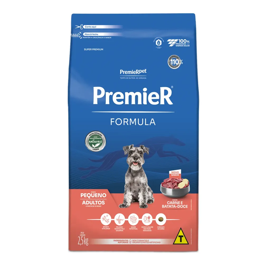 Ração Premier Formula Cães Adultos Raças Pequenas Carne e Batata Doce