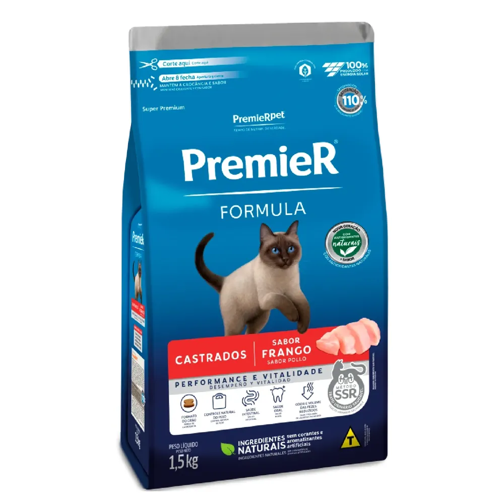 Ração Premier Formula Gatos Castrados Frango — foto 2