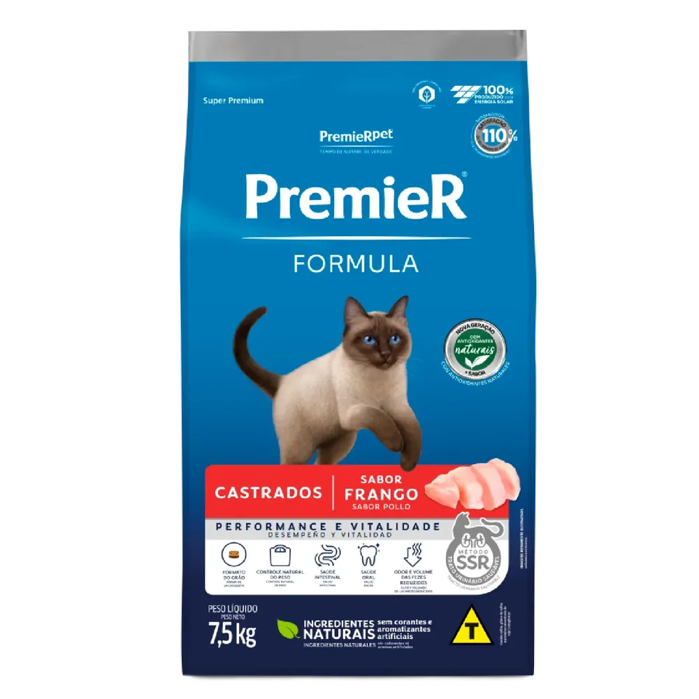 Ração Premier Formula Gatos Castrados Frango — foto 3