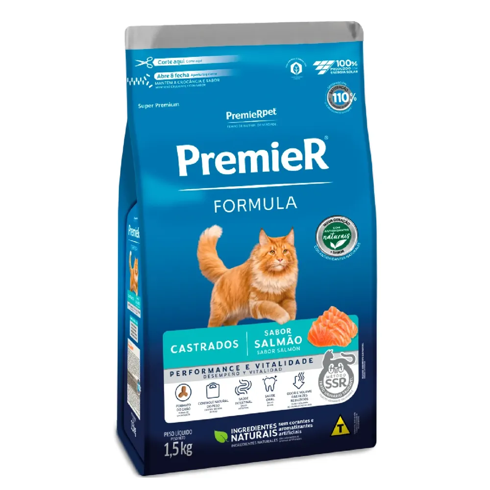 Ração Premier Formula Gatos Castrados Salmão — foto 2