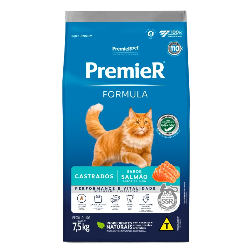 Ração Premier Formula Gatos Castrados Salmão — foto 3