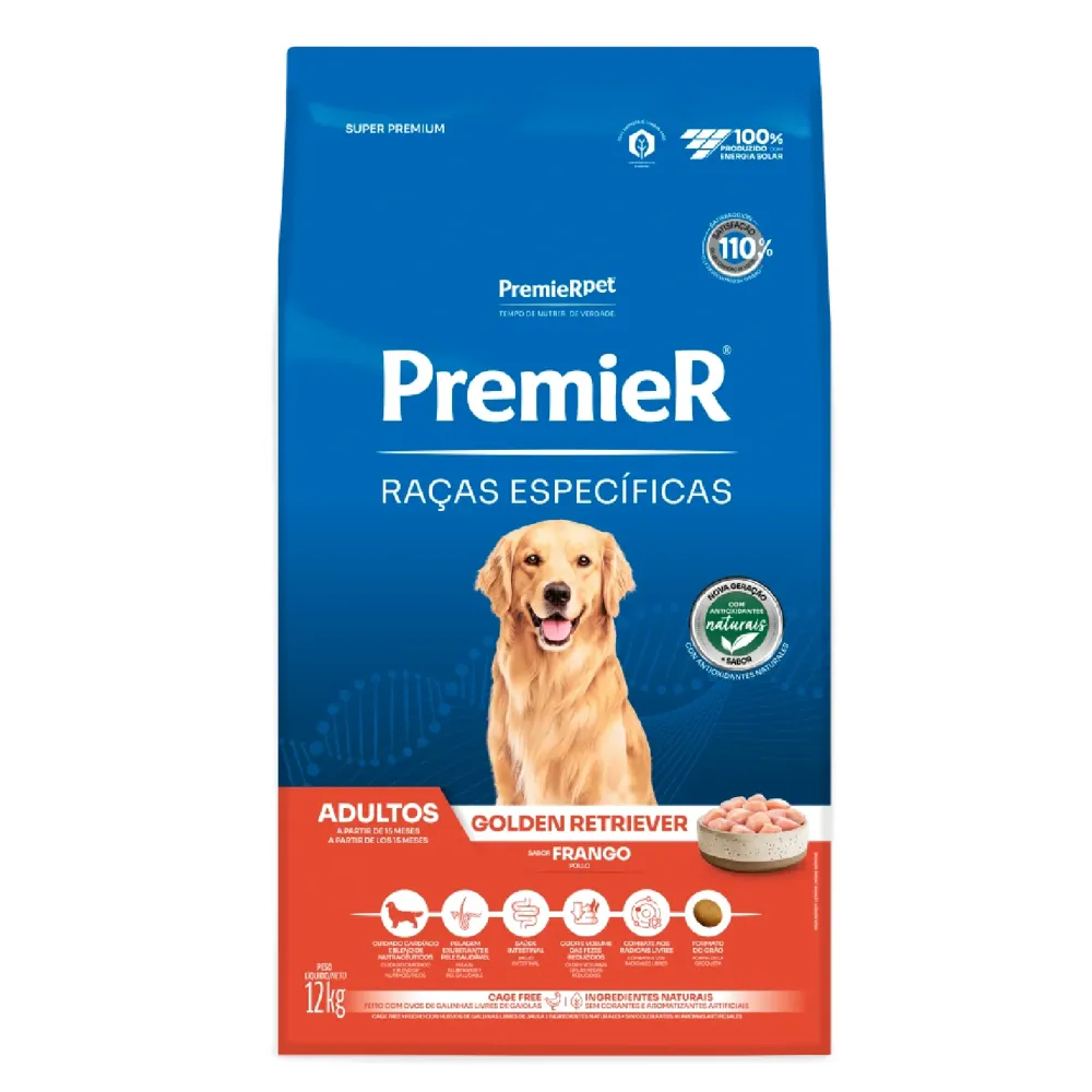 Ração Premier Raças Específicas Golden Retriever Adultos