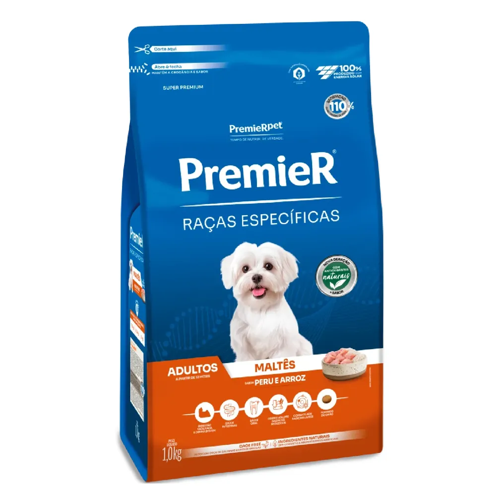 Ração Premier Raças Específicas Maltês Adultos Peru e Arroz — foto 2