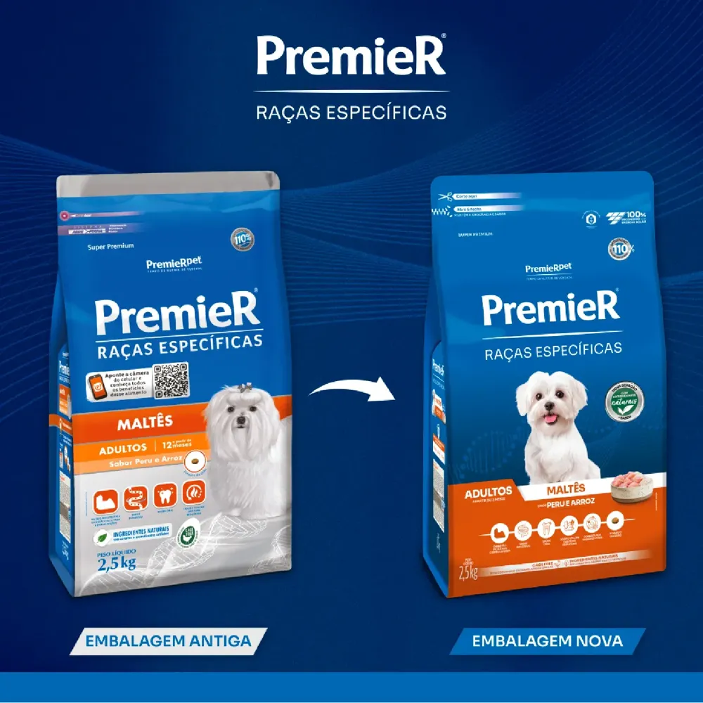 Ração Premier Raças Específicas Maltês Adultos Peru e Arroz — foto 3