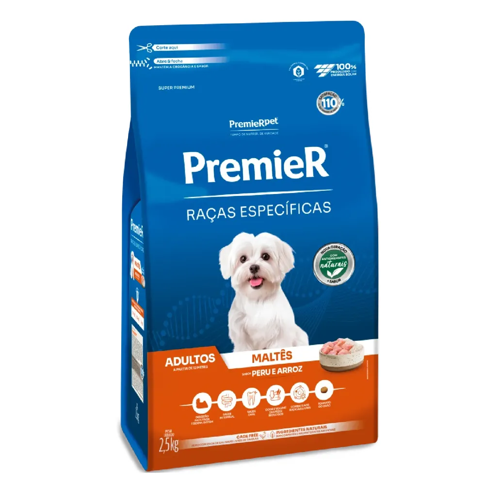 Ração Premier Raças Específicas Maltês Adultos Peru e Arroz — foto 5
