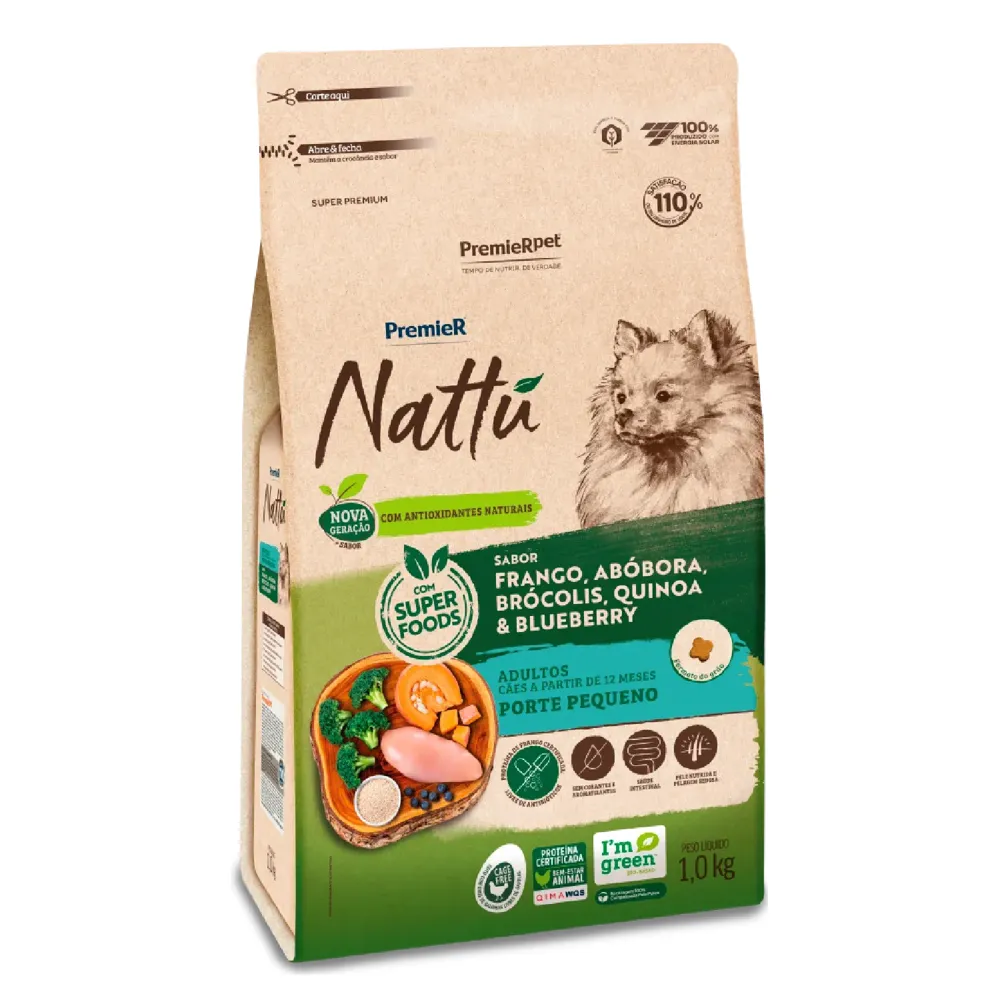 Ração Premier Nattu Cães Adultos Pequeno Porte Abóbora — foto 2