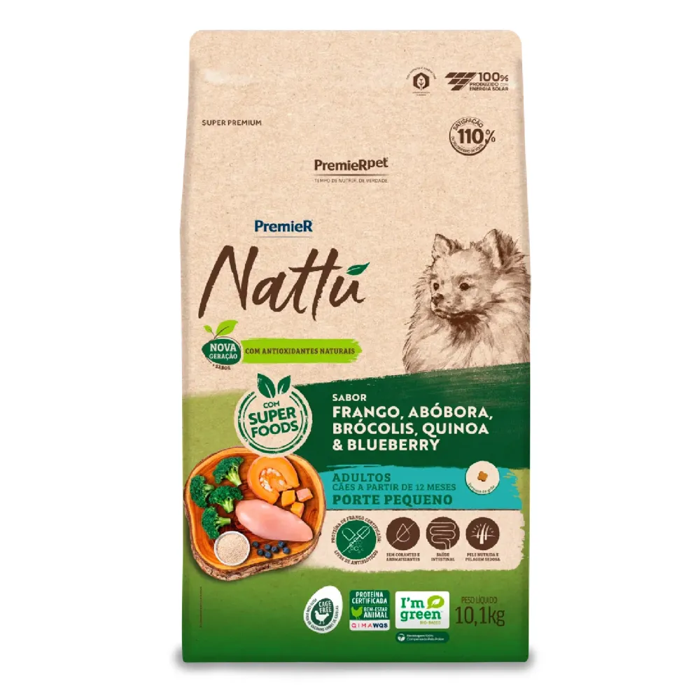 Ração Premier Nattu Cães Adultos Pequeno Porte Abóbora — foto 5