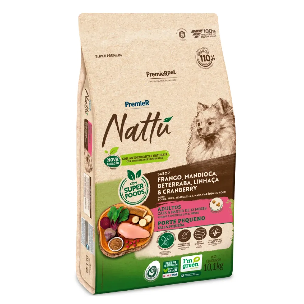 Ração Premier Nattu Cães Adultos Pequeno Porte Mandioca — foto 6