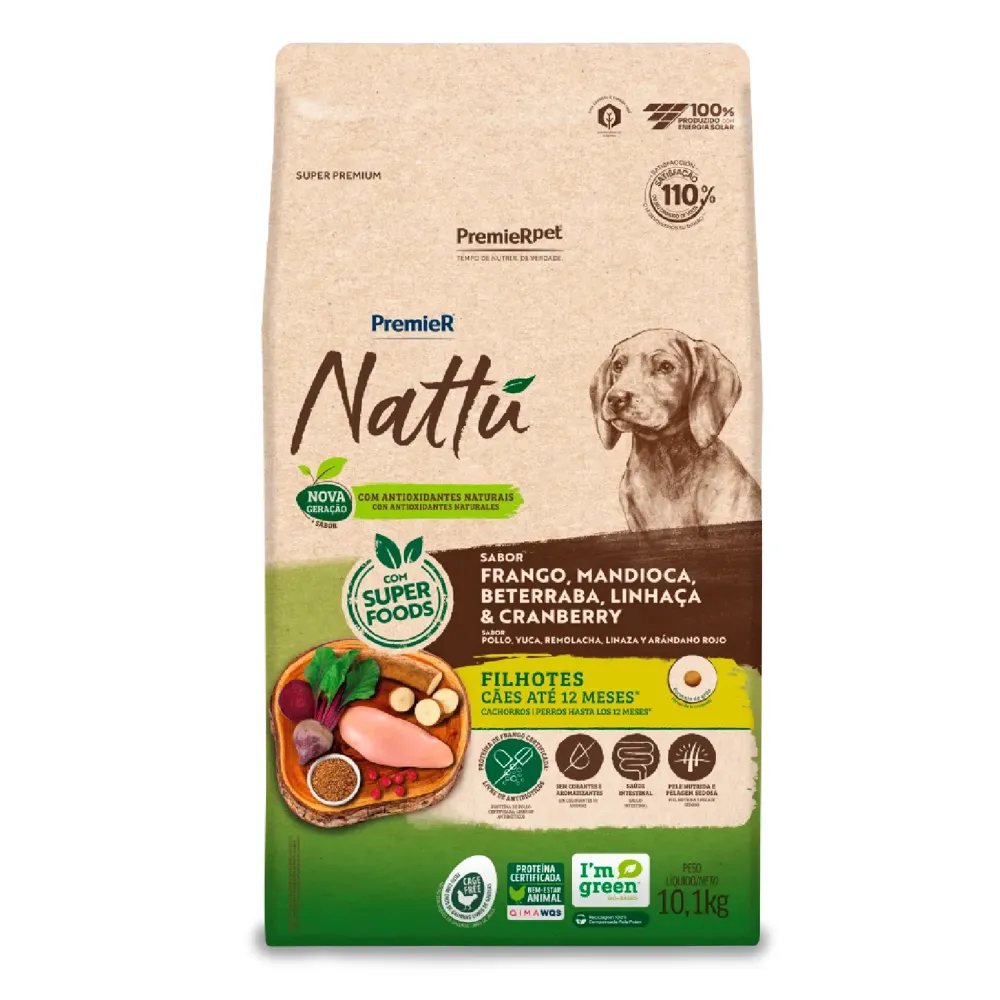 Ração Premier Nattu Cães Filhotes Mandioca — foto 3