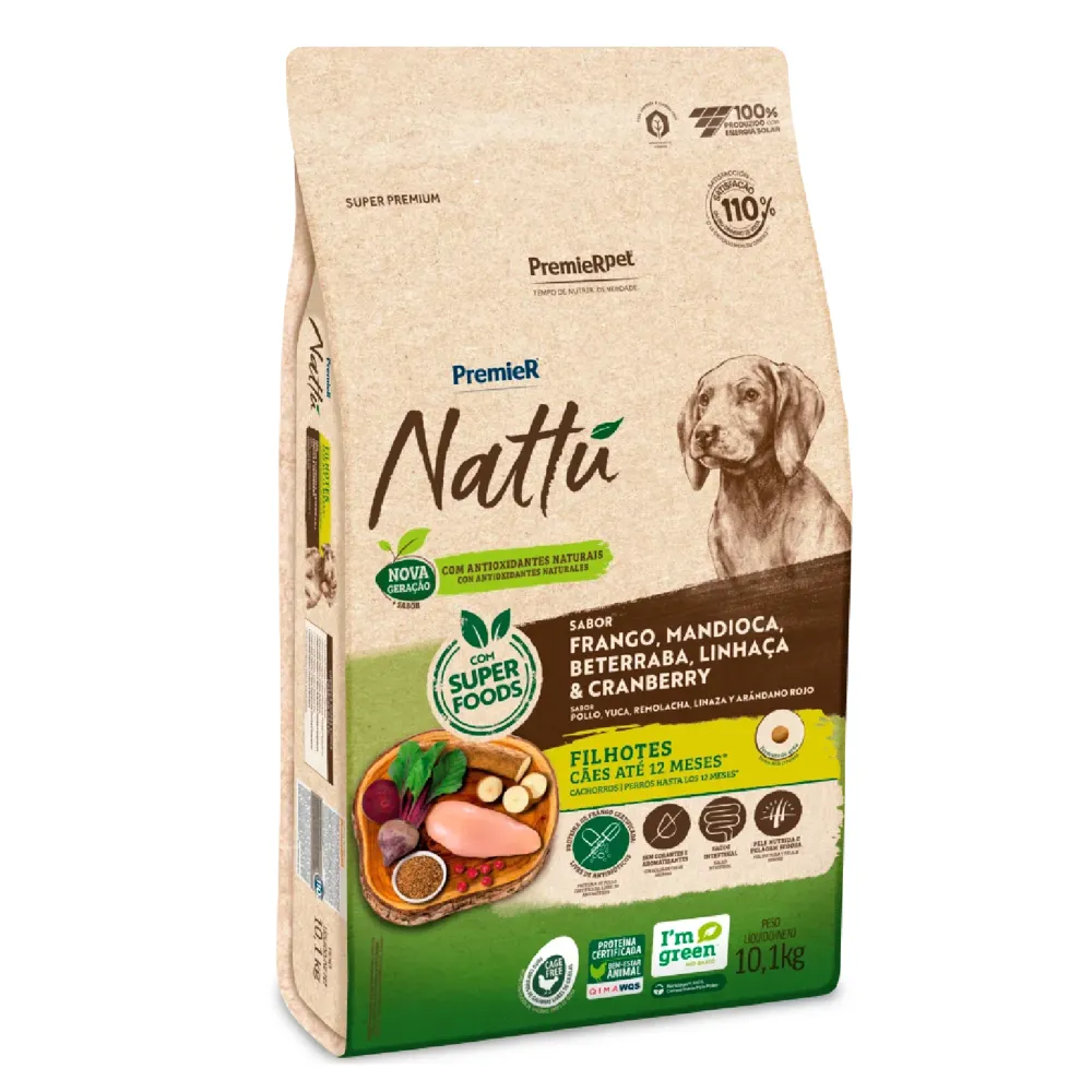 Ração Premier Nattu Cães Filhotes Mandioca — foto 4