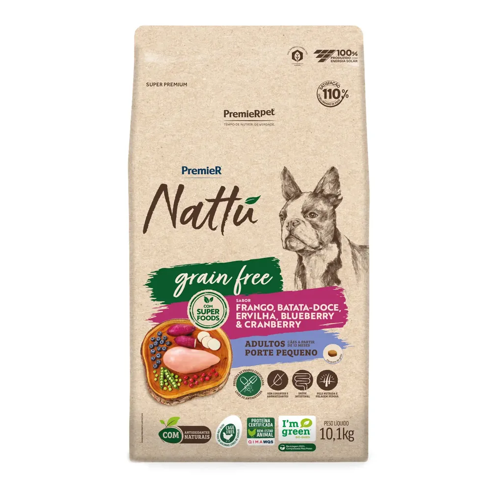 Ração Premier Nattu Grain Free Cães Adultos Porte Pequeno Frango — foto 3