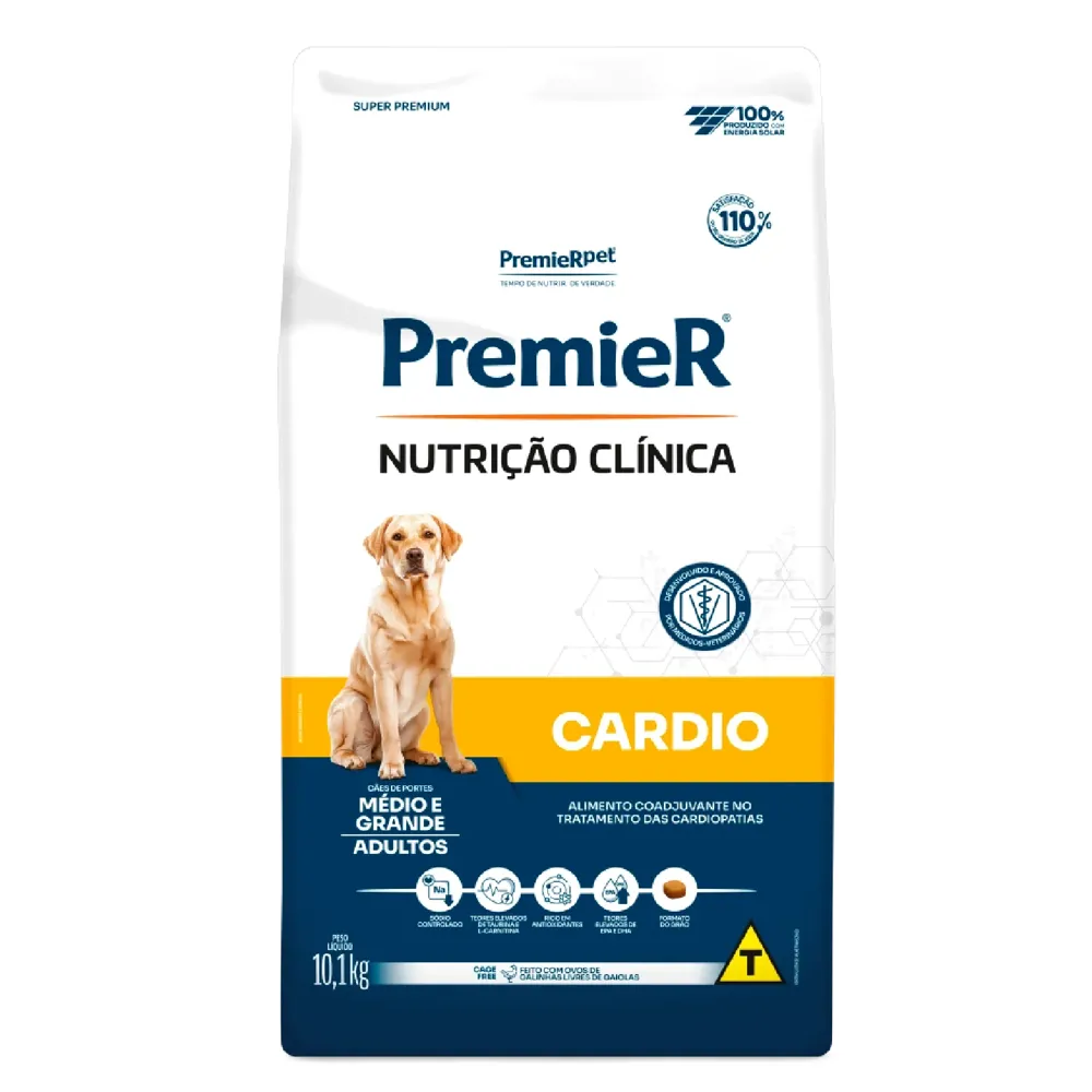 Ração Premier Nutrição Clínica Cardio Cães Adultos Porte Médio e Grande