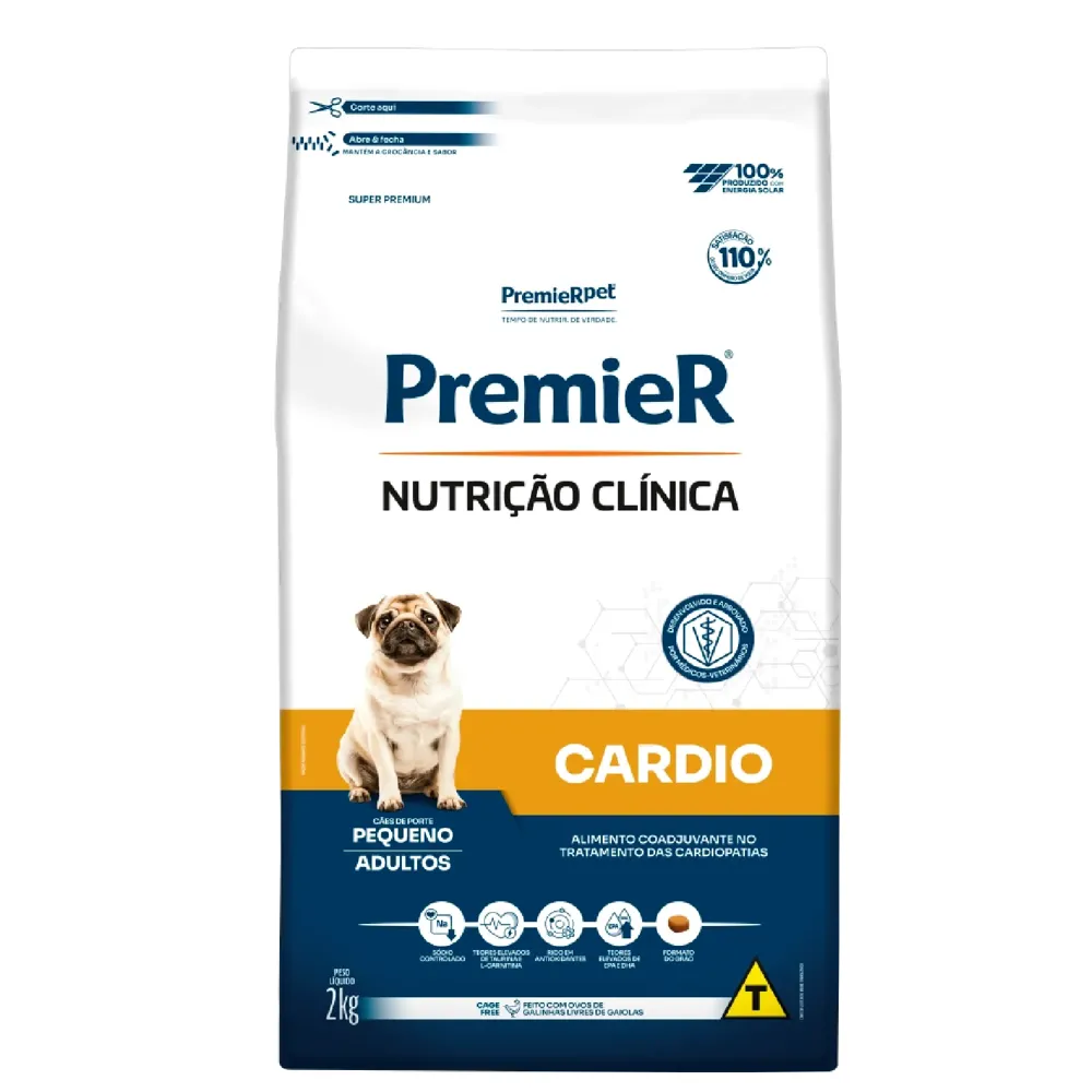 Ração Premier Nutrição Clínica Cardio Cães Adultos Porte Pequeno