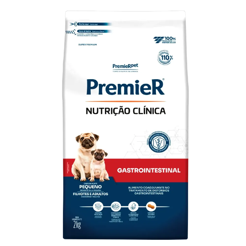 Ração Premier Nutrição Clínica Gastrointestinal Cães Raças Pequenas