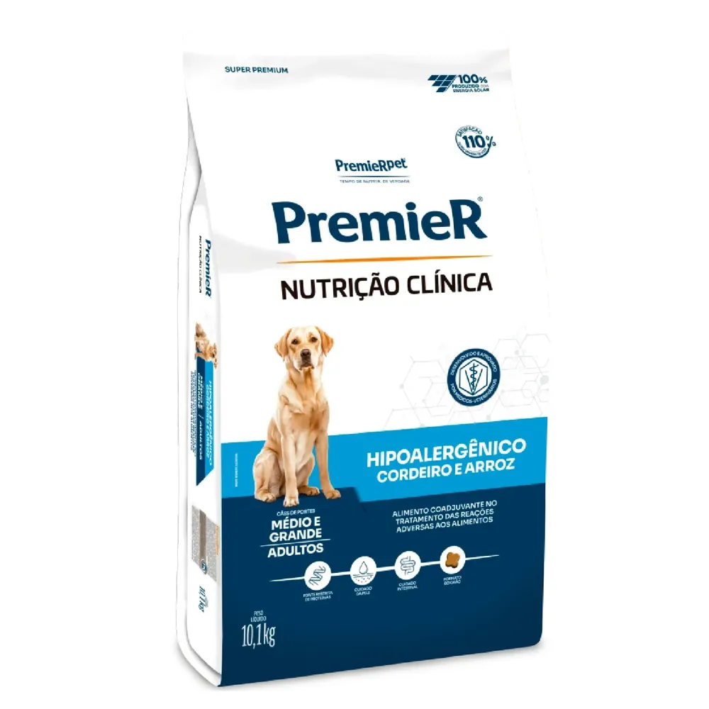 Ração Premier Nutrição Clínica Hipoalergênico Cães Médio e Grande Porte Cordeiro e Arroz — foto 2
