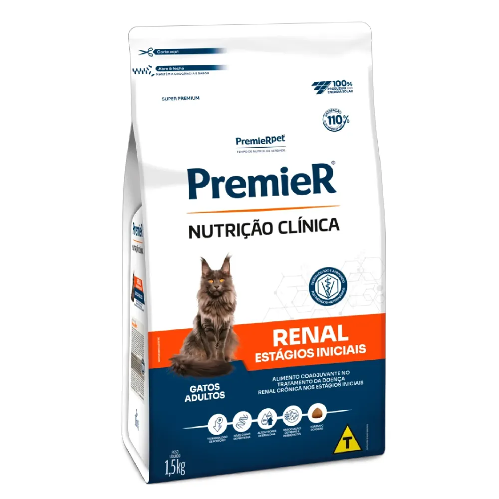 Ração Premier Nutrição Clínica Renal Estágios Iniciais Gatos Adultos — foto 2