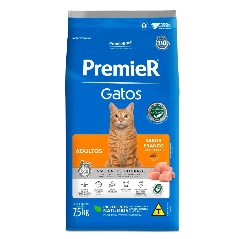 Ração Premier Ambientes Internos Gatos Adultos Frango — foto 5