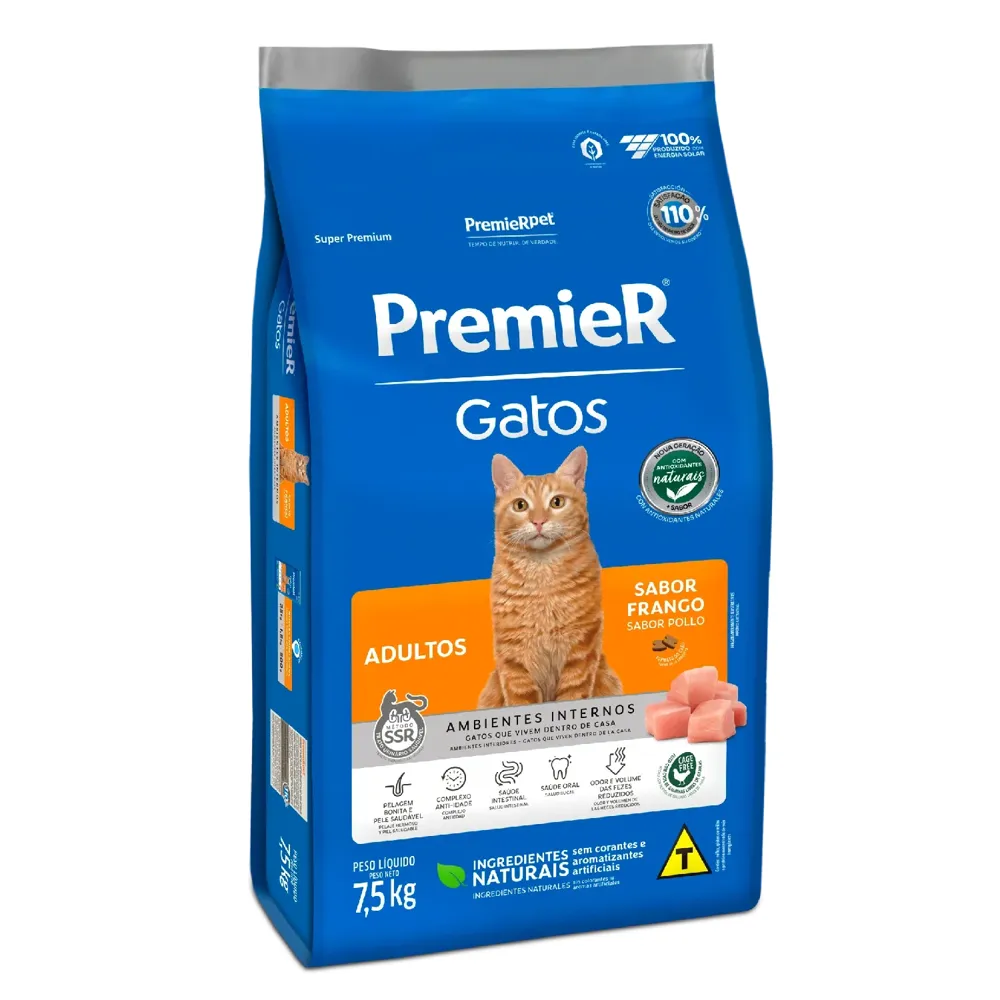 Ração Premier Ambientes Internos Gatos Adultos Frango — foto 6