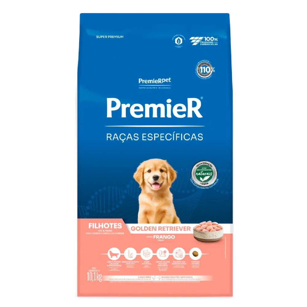 Ração Premier Raças Específicas Golden Retriever Filhotes Sabor Frango