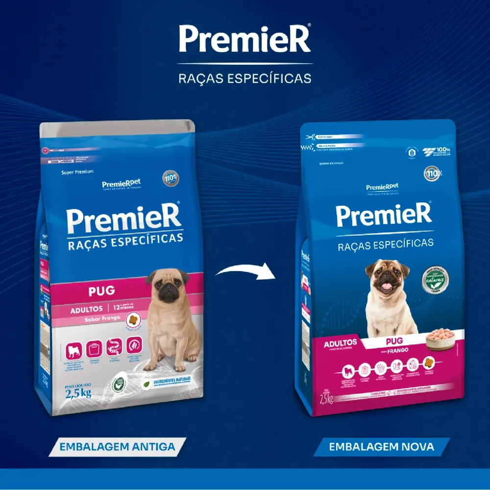 Ração Premier Raças Específicas Pug Adultos Frango — foto 3