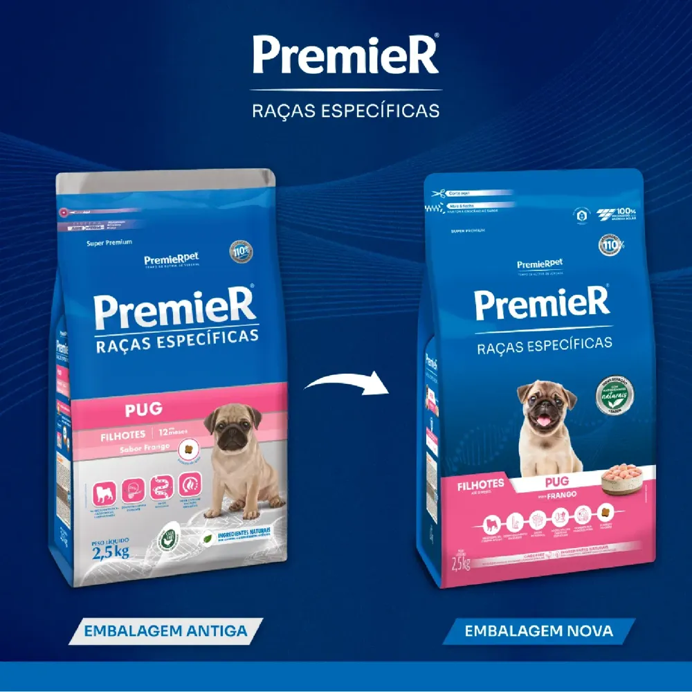 Ração Premier Raças Específicas Pug Filhotes Frango — foto 3